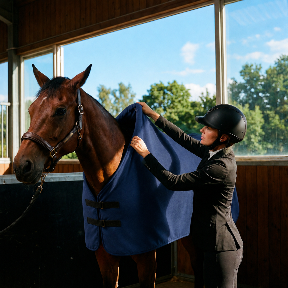 Couverture thérapeutique pour chevaux | Couverture lestée 11 kg, apaisante