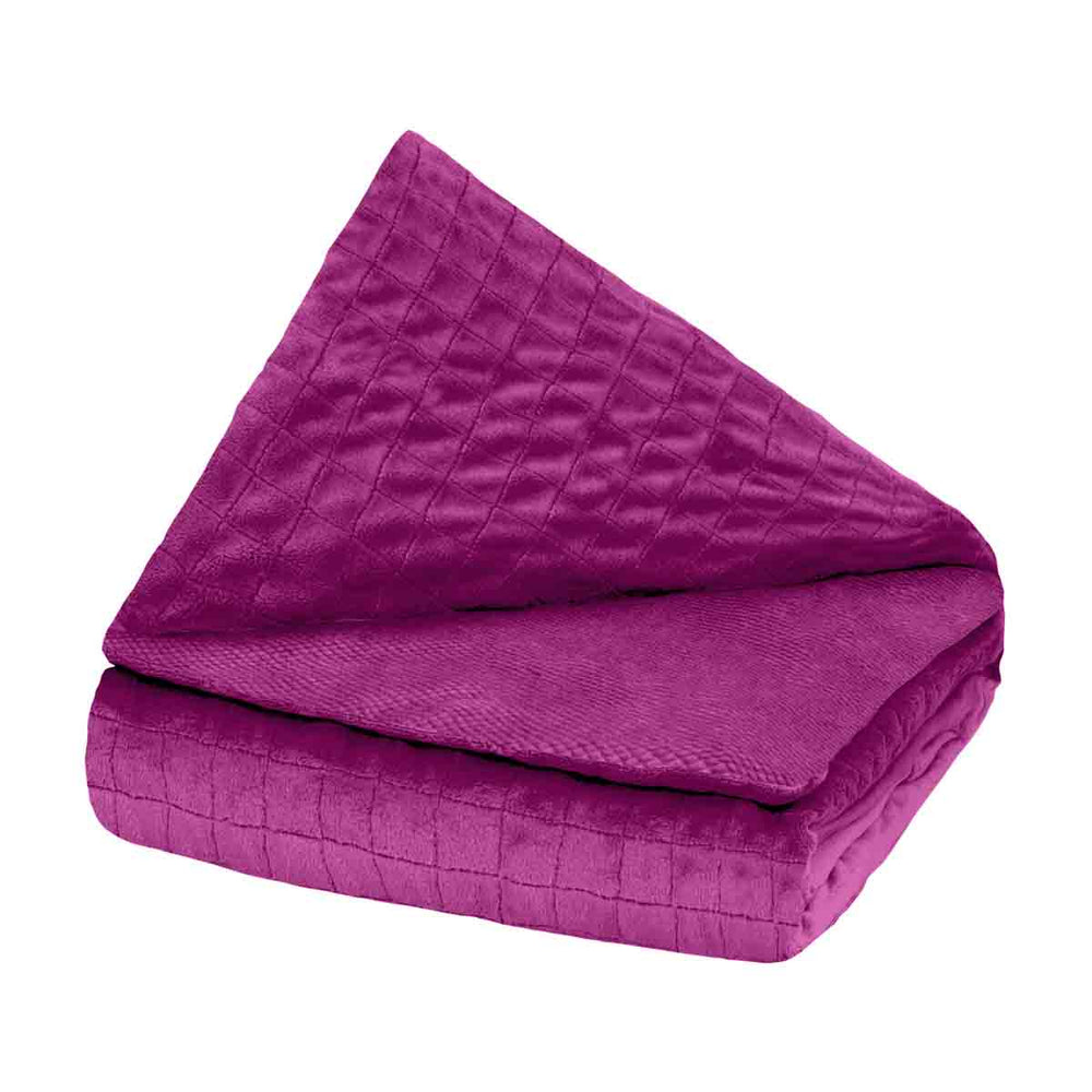 Couverture thérapeutique originale - Couverture pondérée avec housse 4 saisons en violet pour adultes