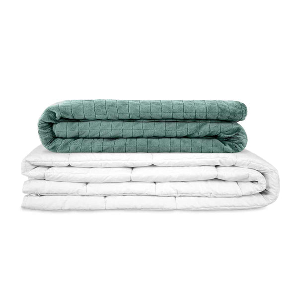 Original Therapy Blanket - Weighted Blanket with 4-Season Cover in Mint Green for Adults
