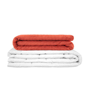 Original Therapy Blanket - Weighted Blanket with 4-Season Cover in Red for Adults