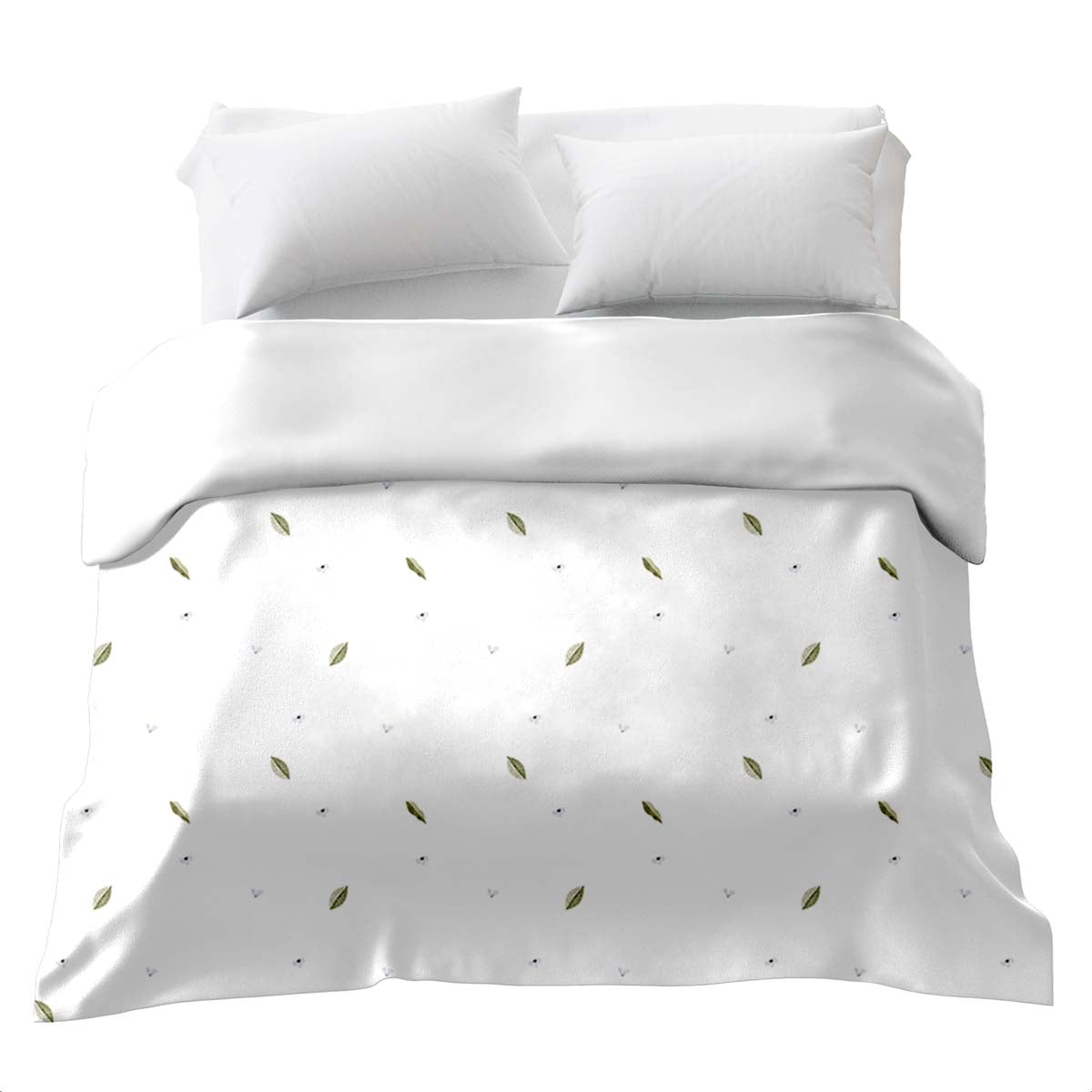 Coperta terapeutica originale - Rivestimento in cotone Foglie verdi