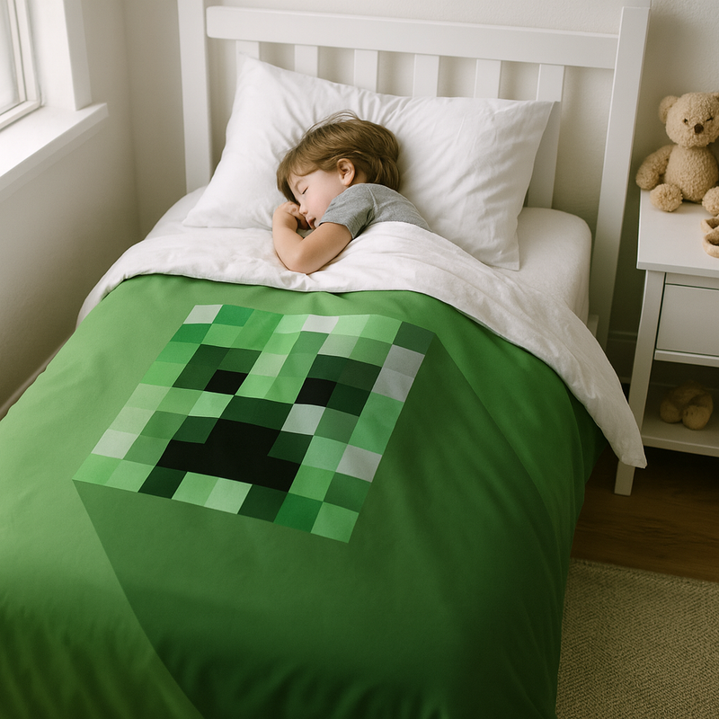 Original Therapy Blanket - Minecraft Creeper Weighted Blanket with Cotton Cover for Kids &amp; Adults