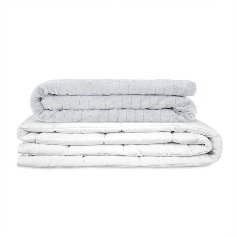 Original therapy blanket - weighted blanket with 4-season cover in fir green for adults