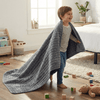 Original therapy blanket - weighted blanket with 4-season cover in gray for children