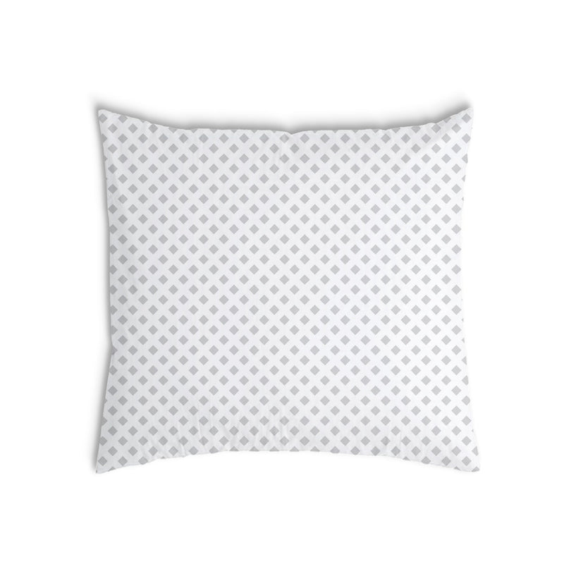 Almohada de salud blanca con delicados cuadros