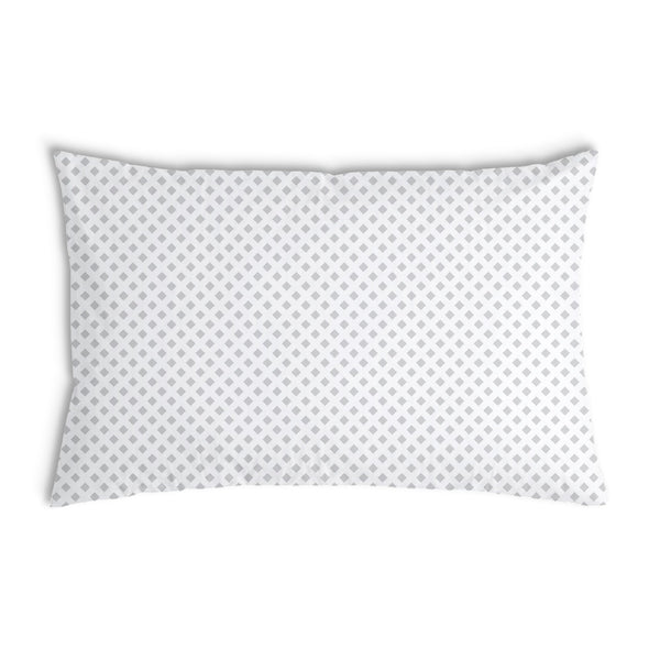 Almohada de salud blanca con delicados cuadros