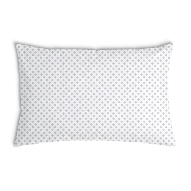 Almohada de salud blanca con delicados cuadros