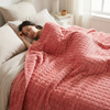 Original therapy blanket - weighted blanket with 4-season cover in pink for adults