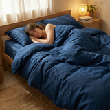 Coperta terapeutica originale - Coperta ponderata con rivestimento in cotone blu per adulti