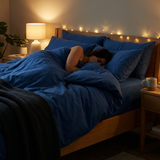 Coperta terapeutica originale - Coperta ponderata con rivestimento in cotone blu per adulti