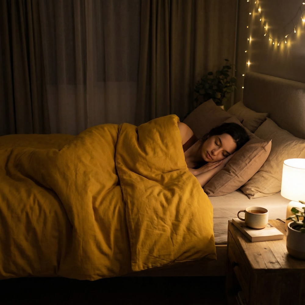 Coperta terapeutica originale - Coperta ponderata con rivestimento in cotone giallo per adulti