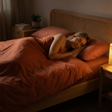 Originele therapiedeken - Gewichtsdeken met katoenen hoes in roestrood voor volwassenen