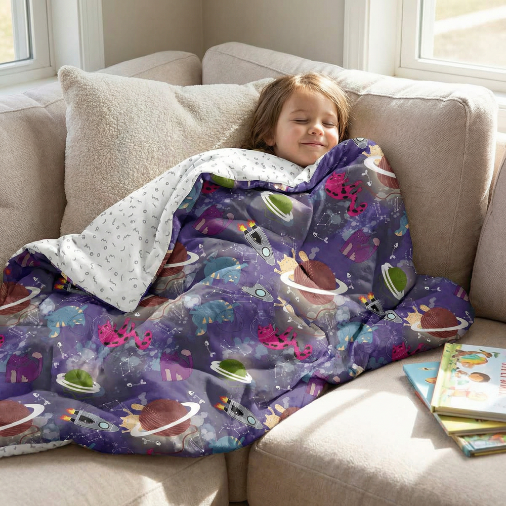 Original therapy blanket - space weighted blanket with cotton cover for children