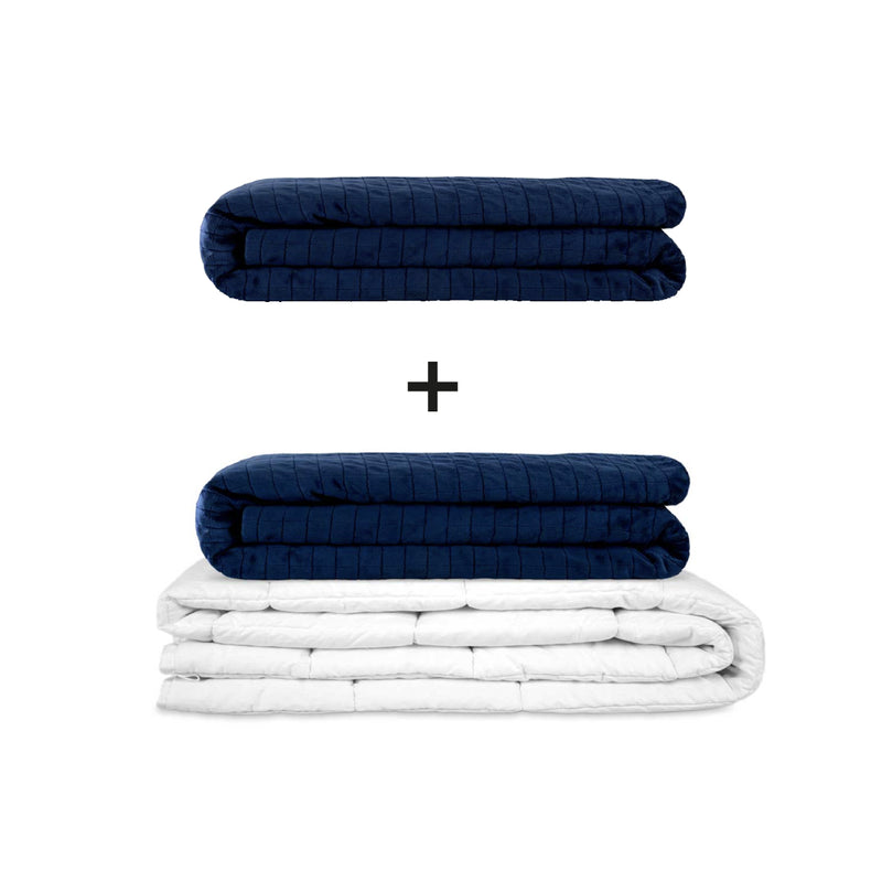 Originele therapiedeken - gewichtdeken set voor volwassenen inclusief 2 hoezen naar keuze