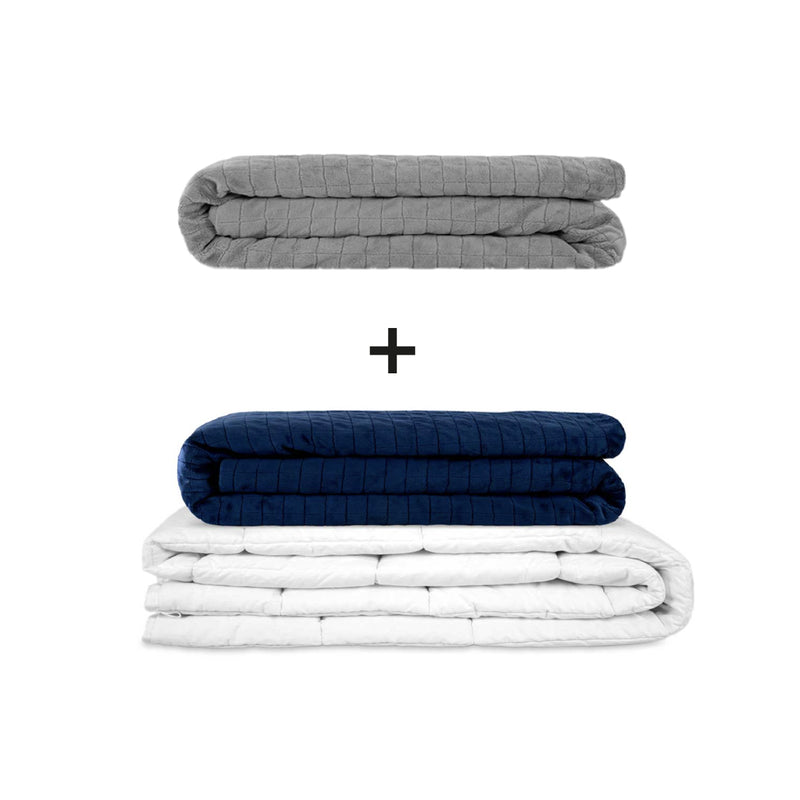 Originele therapiedeken - gewichtdeken set voor volwassenen inclusief 2 hoezen naar keuze