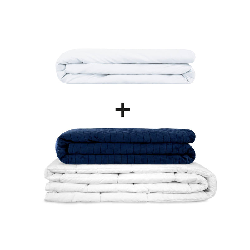 Originele therapiedeken - gewichtdeken set voor volwassenen inclusief 2 hoezen naar keuze