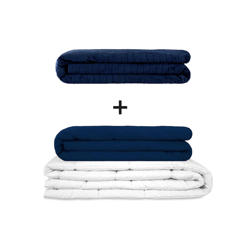 Originele therapiedeken - gewichtdeken set voor volwassenen inclusief 2 hoezen naar keuze