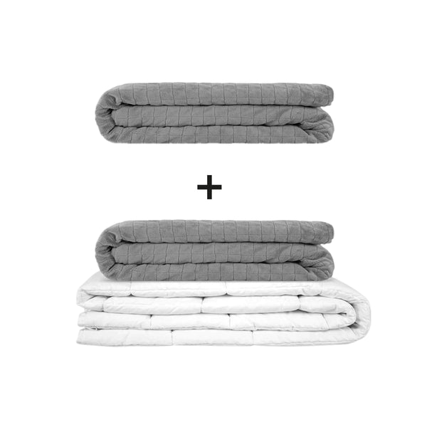 Original therapy blanket - weighted blanket set for adults including 2 covers of choice