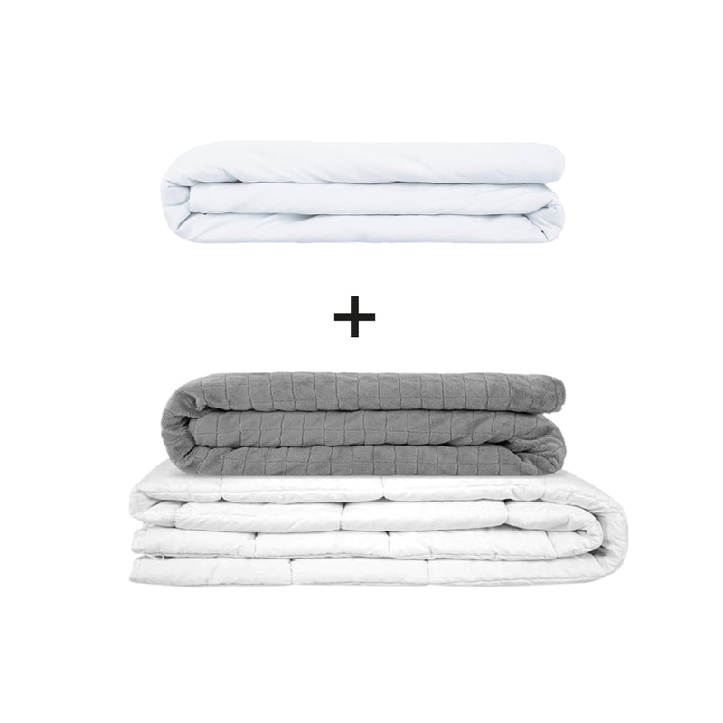 Originele therapiedeken - gewichtdeken set voor volwassenen inclusief 2 hoezen naar keuze