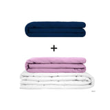 Original therapy blanket - weighted blanket set for adults including 2 covers of choice