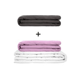Original therapy blanket - weighted blanket set for adults including 2 covers of choice