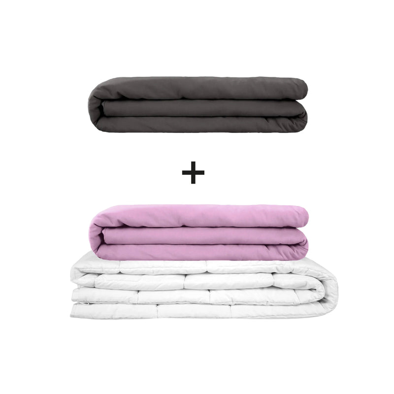Original therapy blanket - weighted blanket set for adults including 2 covers of choice