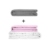 Original therapy blanket - weighted blanket set for adults including 2 covers of choice