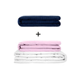 Original therapy blanket - weighted blanket set for adults including 2 covers of choice