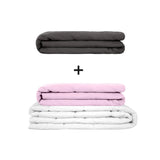 Original therapy blanket - weighted blanket set for adults including 2 covers of choice