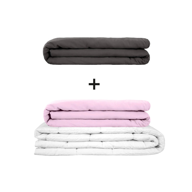 Original therapy blanket - weighted blanket set for adults including 2 covers of choice