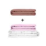 Original therapy blanket - weighted blanket set for adults including 2 covers of choice