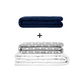Original therapy blanket - weighted blanket set for adults including 2 covers of choice