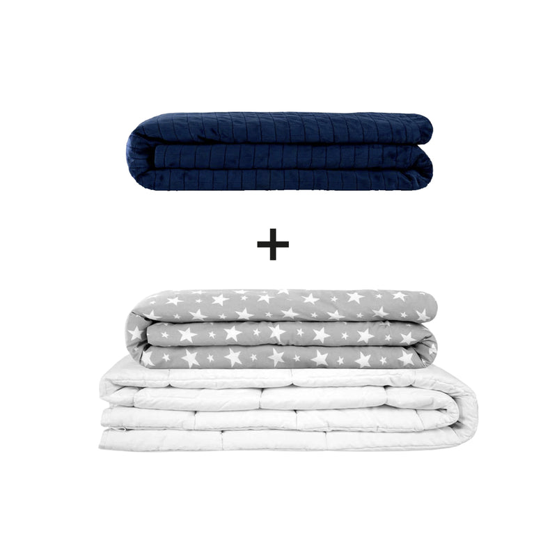 Original therapy blanket - weighted blanket set for adults including 2 covers of choice
