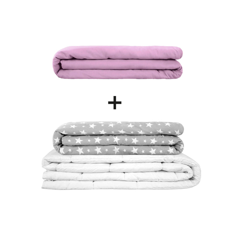 Original therapy blanket - weighted blanket set for adults including 2 covers of choice