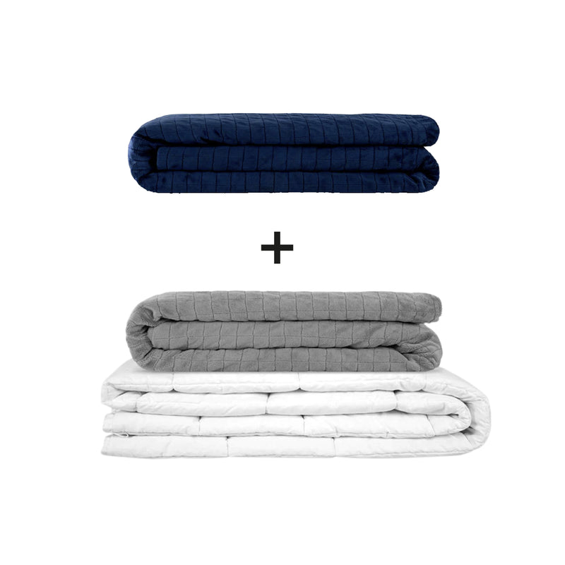 Original therapy blanket - weighted blanket set for adults including 2 covers of choice