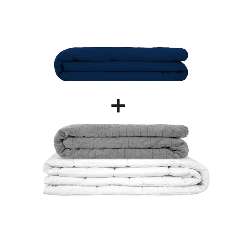 Originele therapiedeken - gewichtdeken set voor volwassenen inclusief 2 hoezen naar keuze