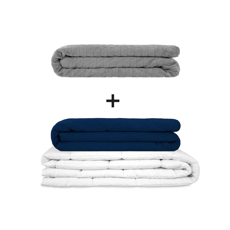 Originele therapiedeken - gewichtdeken set voor volwassenen inclusief 2 hoezen naar keuze