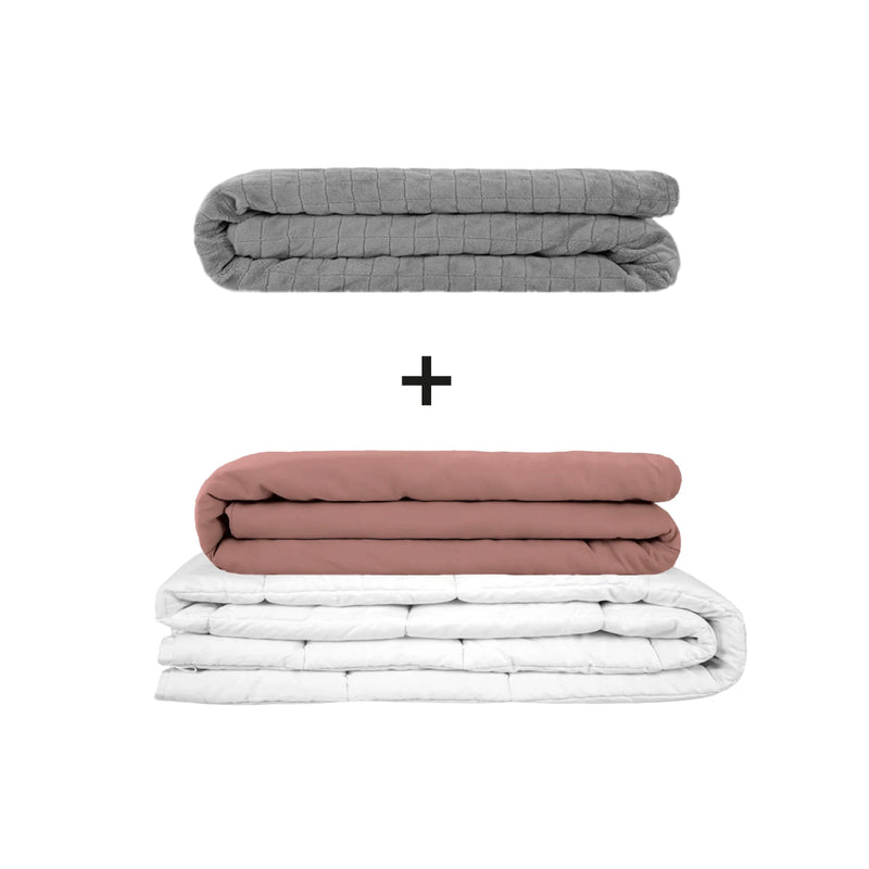 Original therapy blanket - weighted blanket set for adults including 2 covers of choice