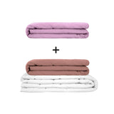 Original therapy blanket - weighted blanket set for adults including 2 covers of choice