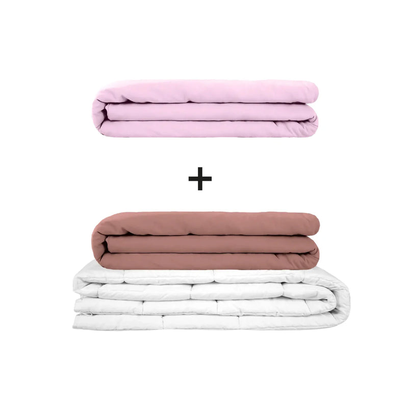 Original therapy blanket - weighted blanket set for adults including 2 covers of choice