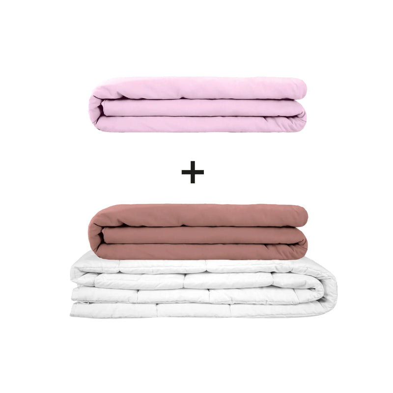 Original therapy blanket - weighted blanket set for adults including 2 covers of choice