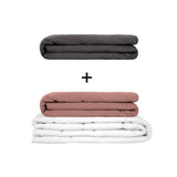 Original therapy blanket - weighted blanket set for adults including 2 covers of choice