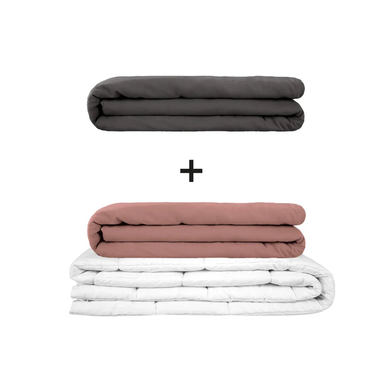 Original therapy blanket - weighted blanket set for adults including 2 covers of choice