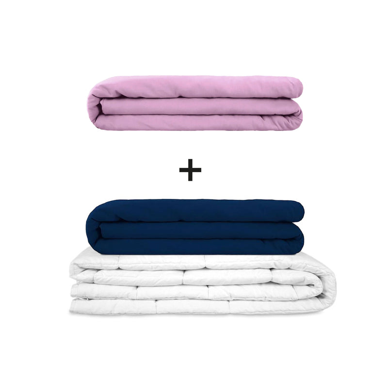 Original therapy blanket - weighted blanket set for adults including 2 covers of choice
