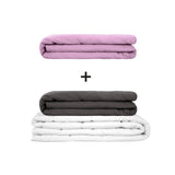 Original therapy blanket - weighted blanket set for adults including 2 covers of choice