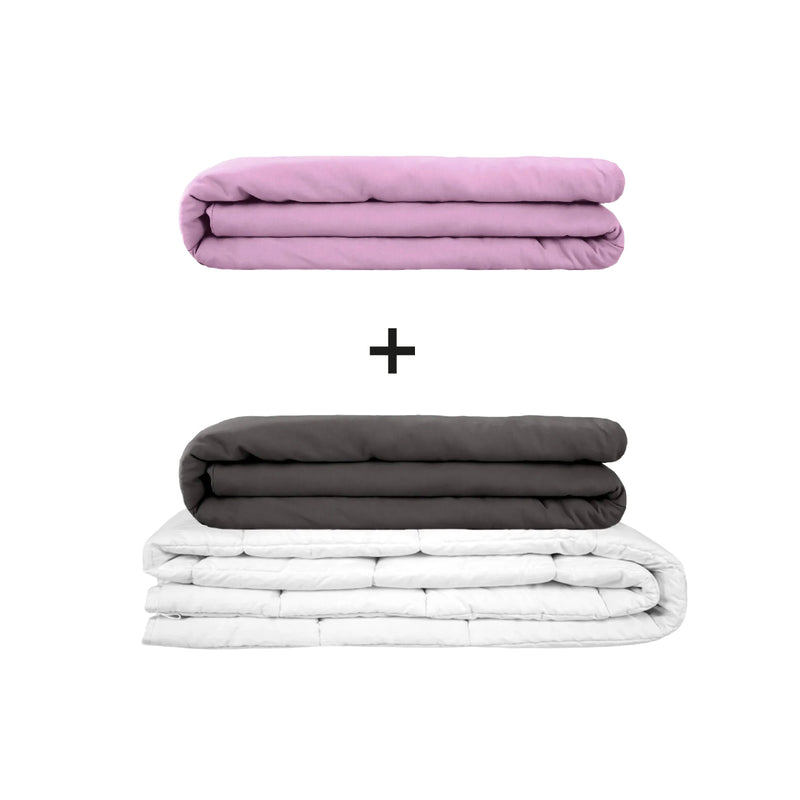 Original therapy blanket - weighted blanket set for adults including 2 covers of choice