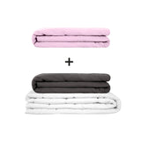 Original therapy blanket - weighted blanket set for adults including 2 covers of choice