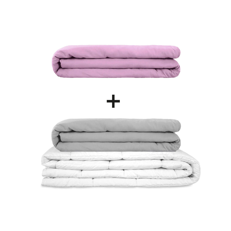 Original therapy blanket - weighted blanket set for adults including 2 covers of choice