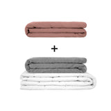 Original therapy blanket - weighted blanket set for adults including 2 covers of choice