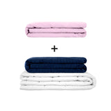 Original therapy blanket - weighted blanket set for adults including 2 covers of choice